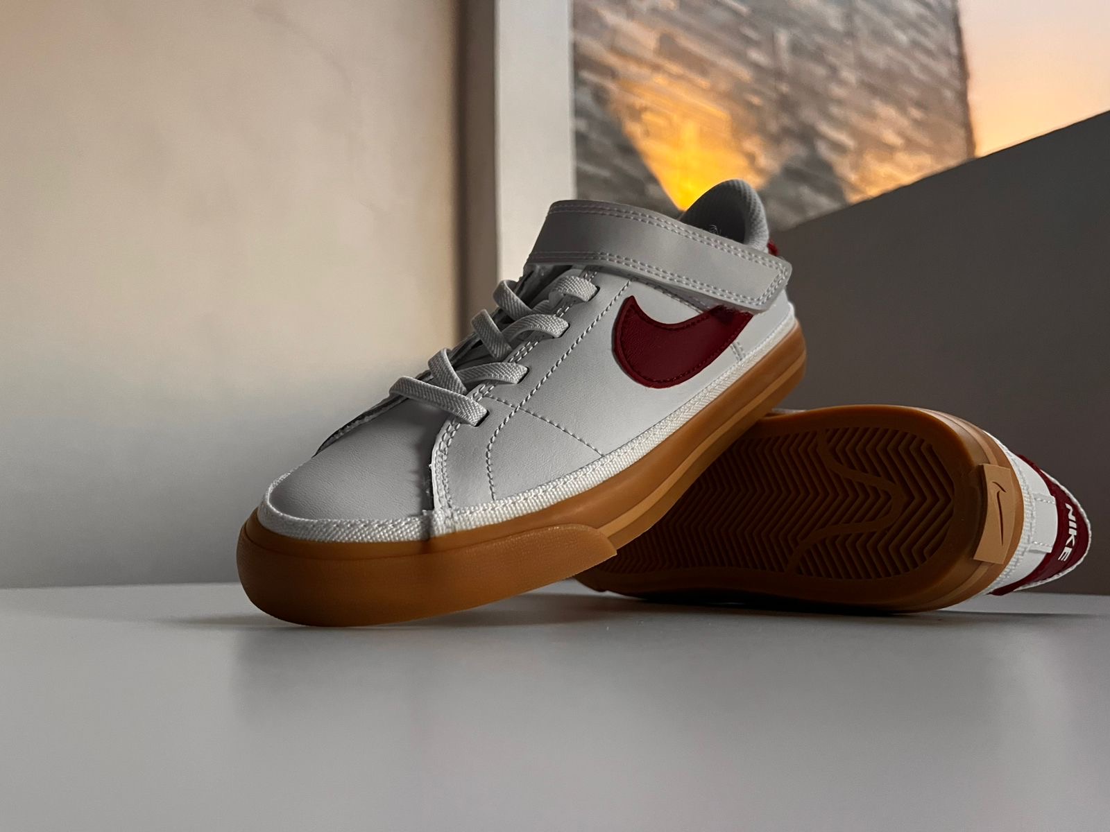 Nike Court Legacy (White/ team Red-gum yellow)